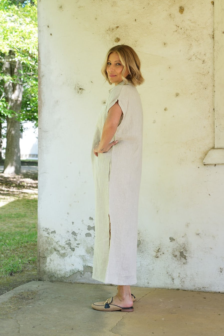 Martha Linen Dress - Ecru