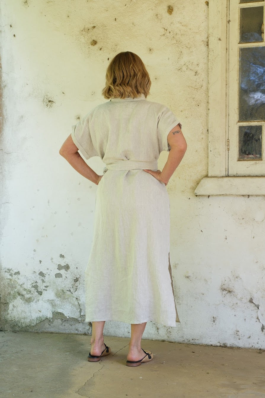 Martha Linen Dress - Ecru