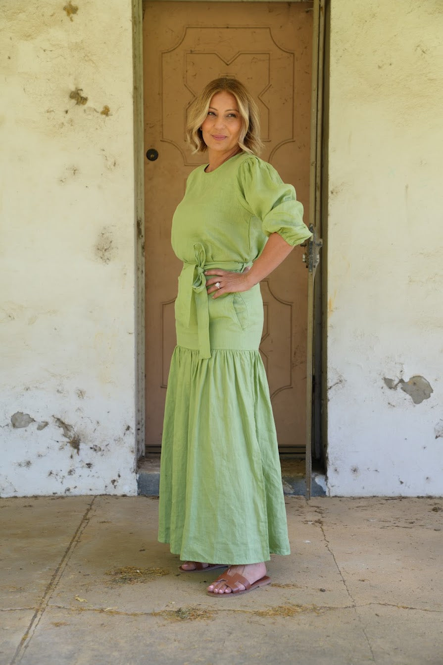 Liv Linen Skirt - Sage