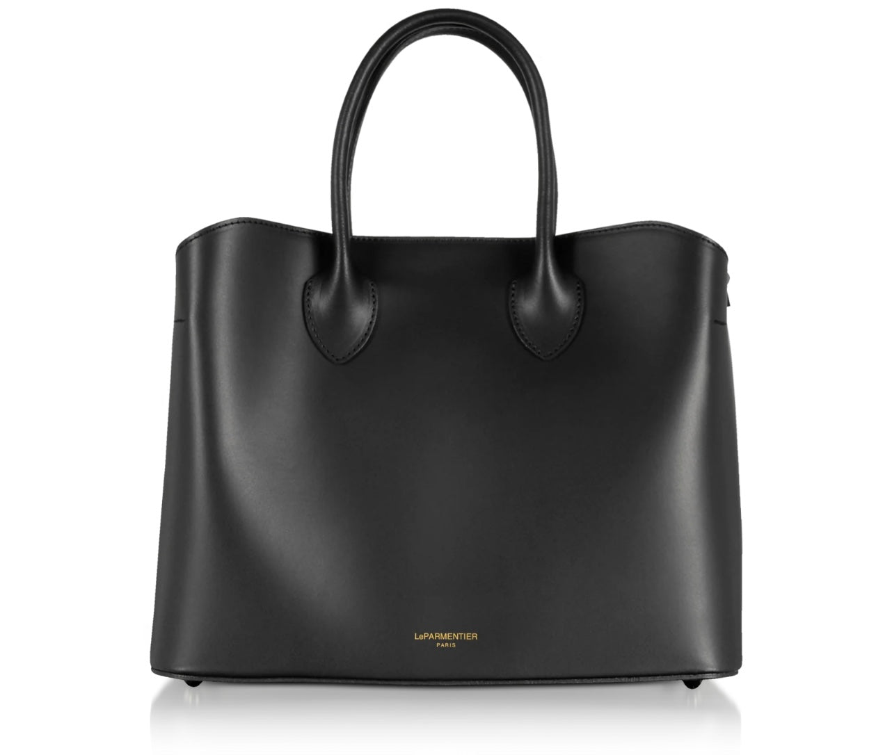 LeParmentier Jackie Leather Tote Bag - Black