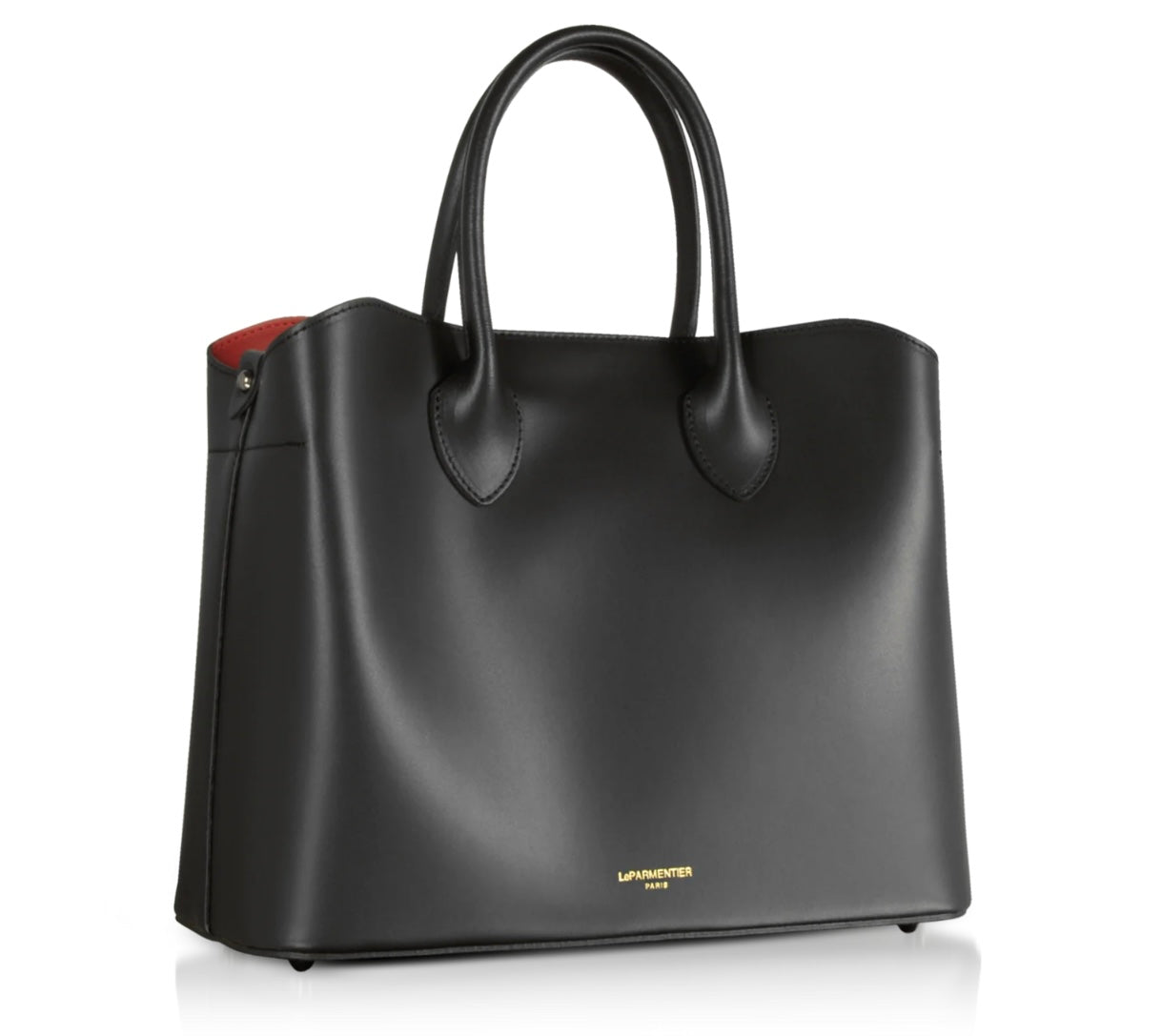 LeParmentier Jackie Leather Tote Bag - Black