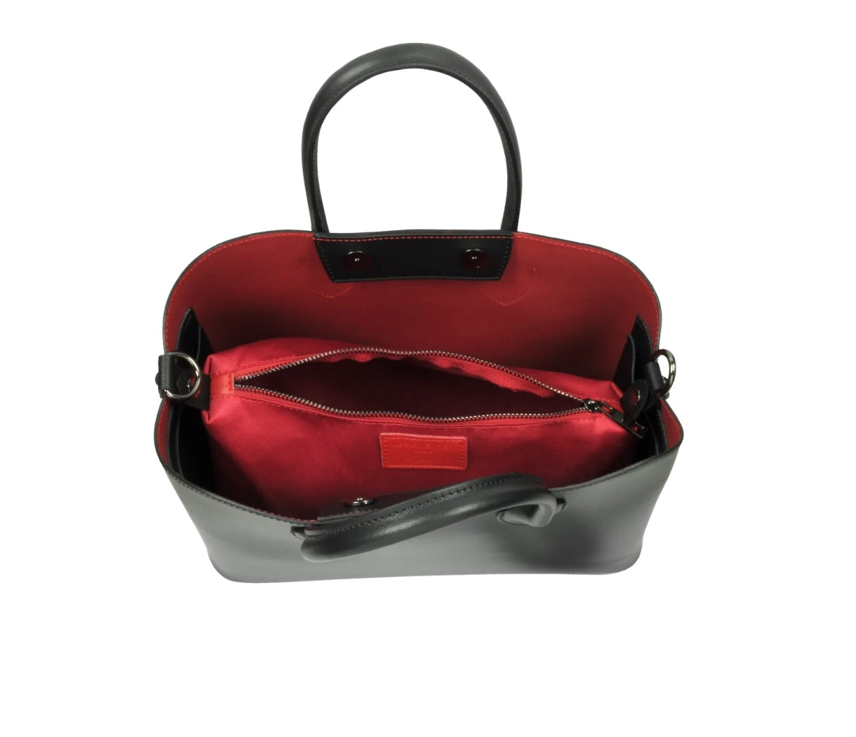 LeParmentier Jackie Leather Tote Bag - Black