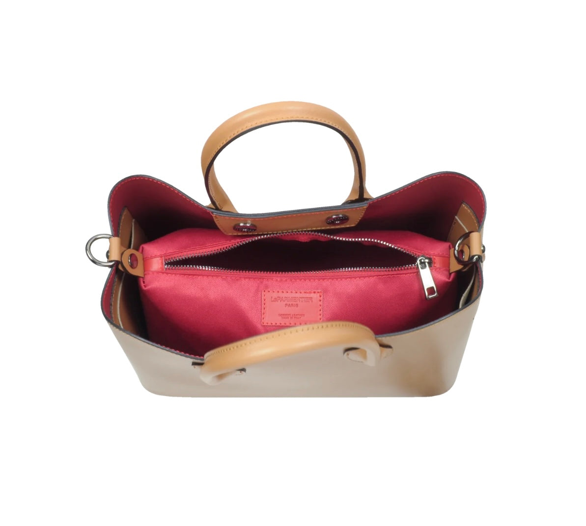 LeParmentier Jackie Leather Tote Bag - Carmel