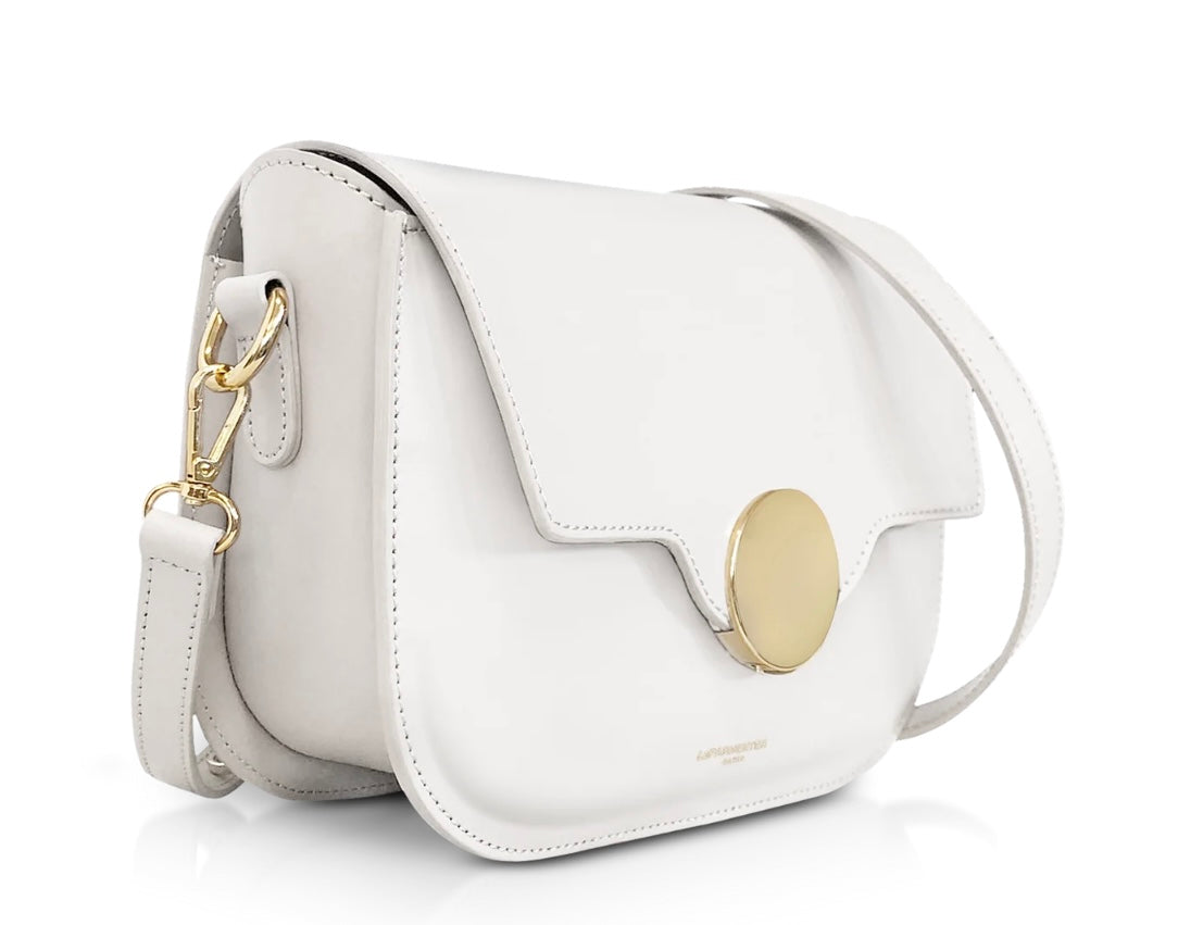 LeParmentier San Pedro Leather Shoulder Bag - White
