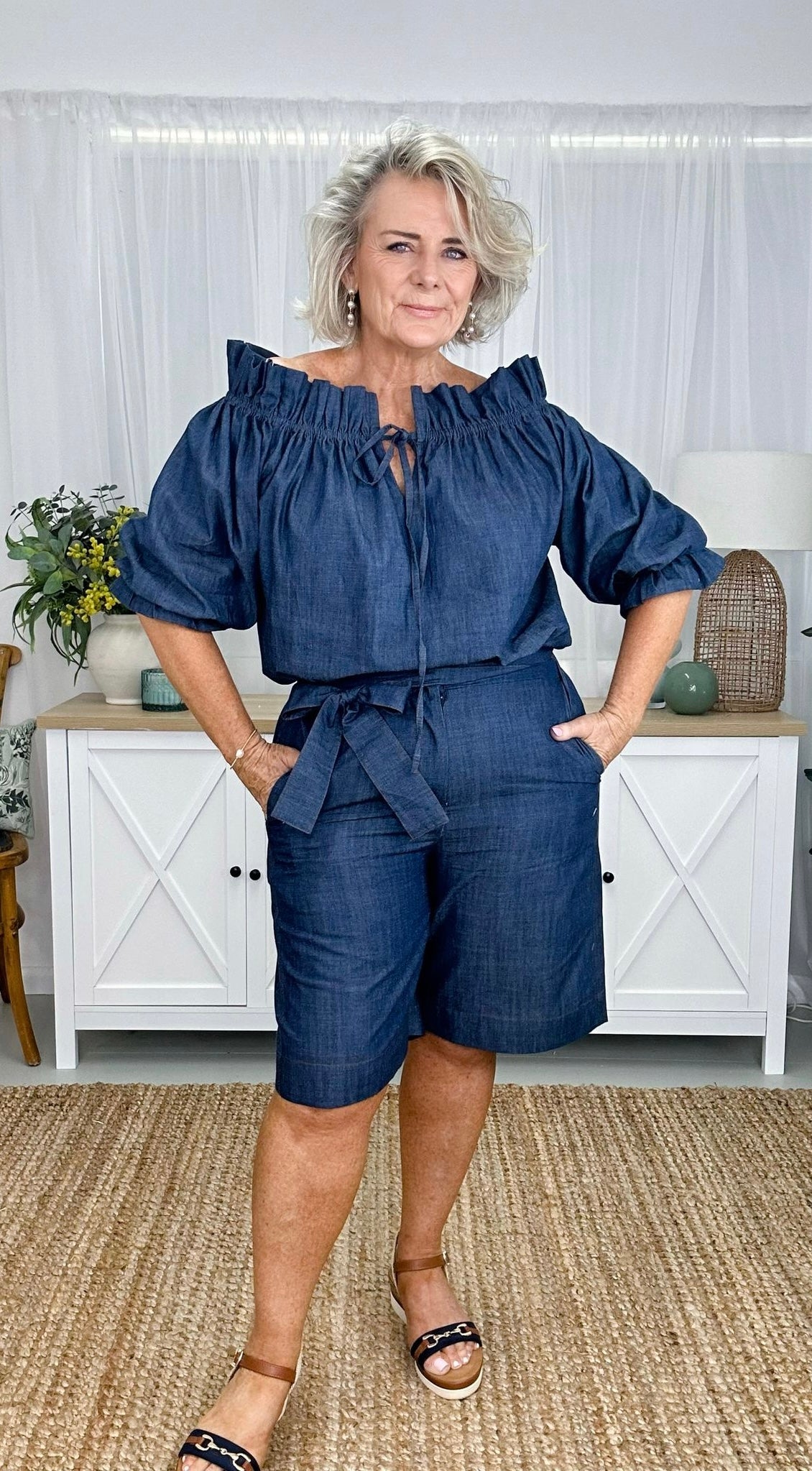 Gracie Shorts - Chambray