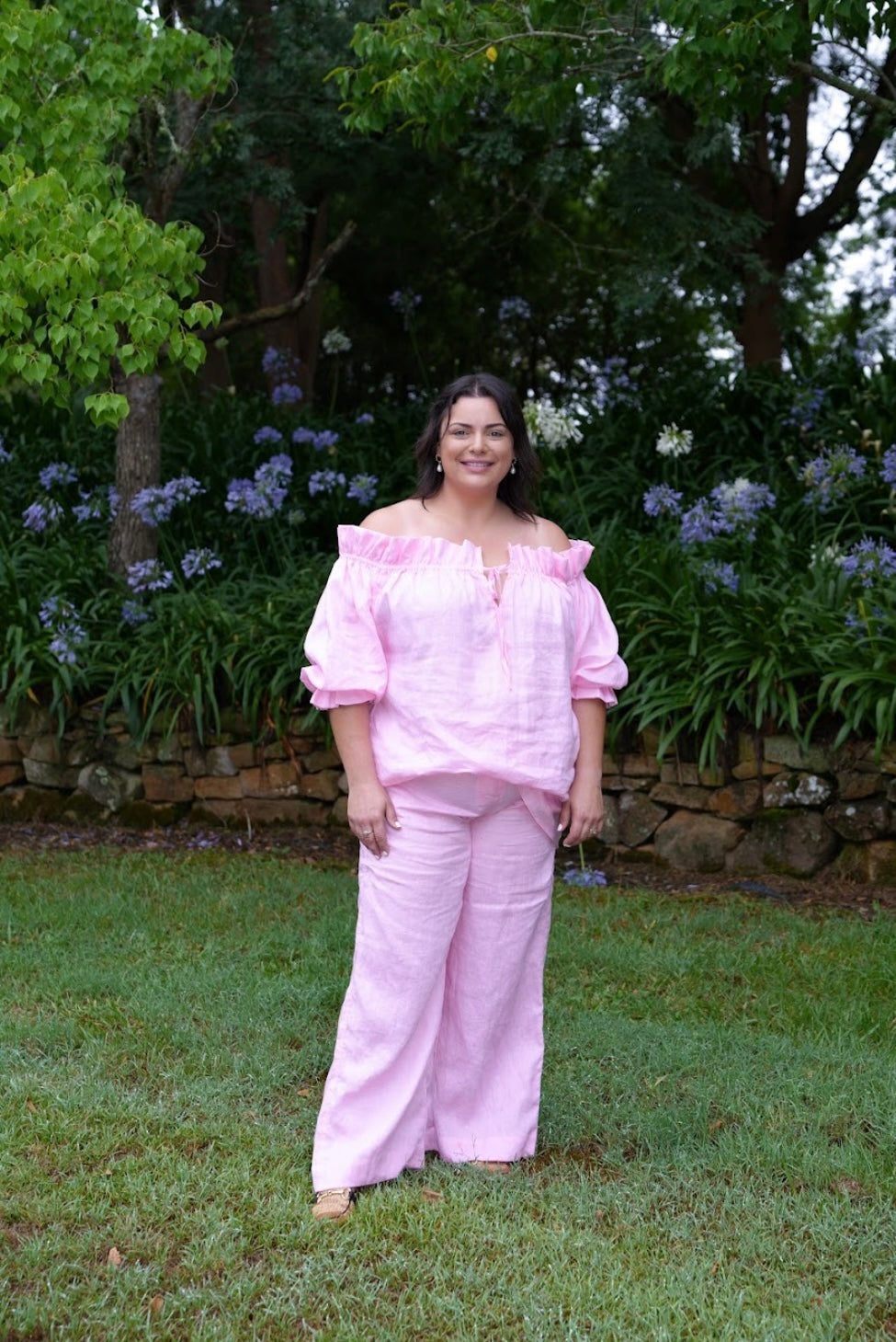 Ginny Linen Pants - Pink