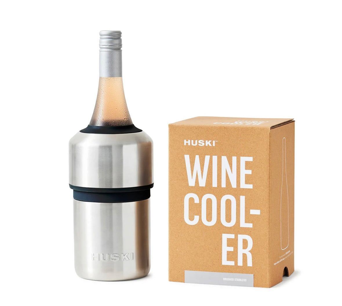 Huski Wine Cooler - Brushed Silver