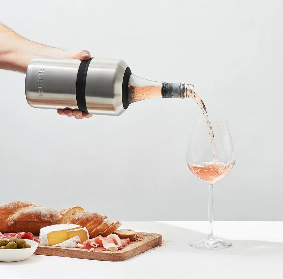 Huski Wine Cooler - Brushed Silver