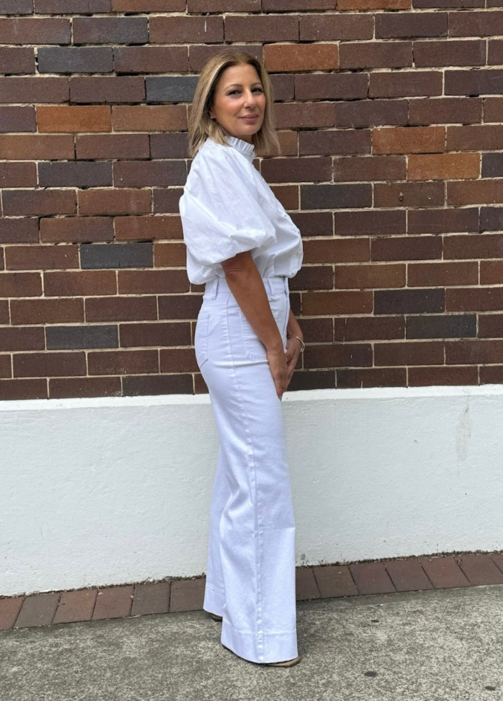 The Bondi Wide Leg Denim Jeans - White