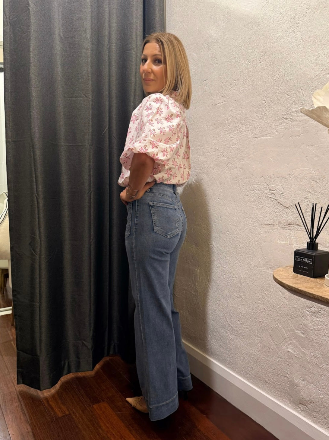 Bondi Wide Leg Denim Jeans - Denim