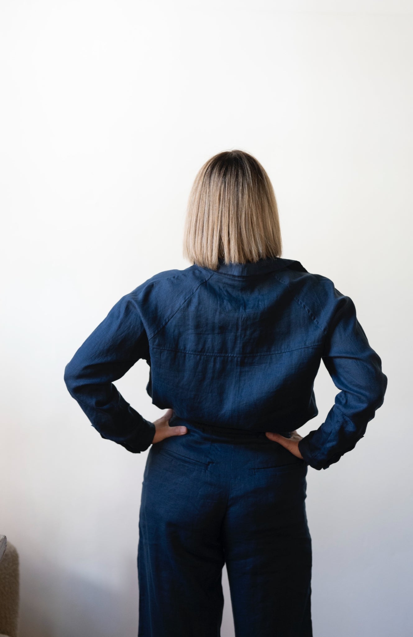Ginny Linen Pants - French Navy