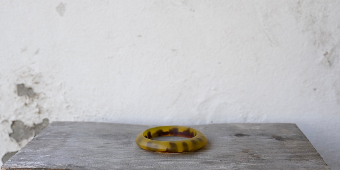 Wilma Resin Bangle - Tortoiseshell  - Small