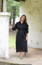Load image into Gallery viewer, Maple Linen Dress - Black