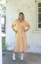 Load image into Gallery viewer, Maple Linen Dress - Peach