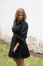 Load image into Gallery viewer, Birdie Linen Dress - Black