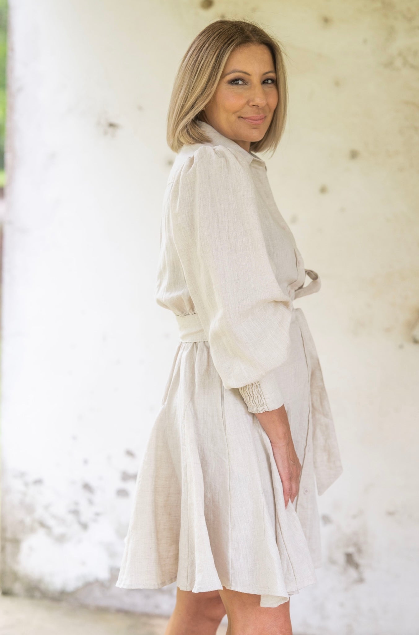 Wanda Linen Dress - Ecru