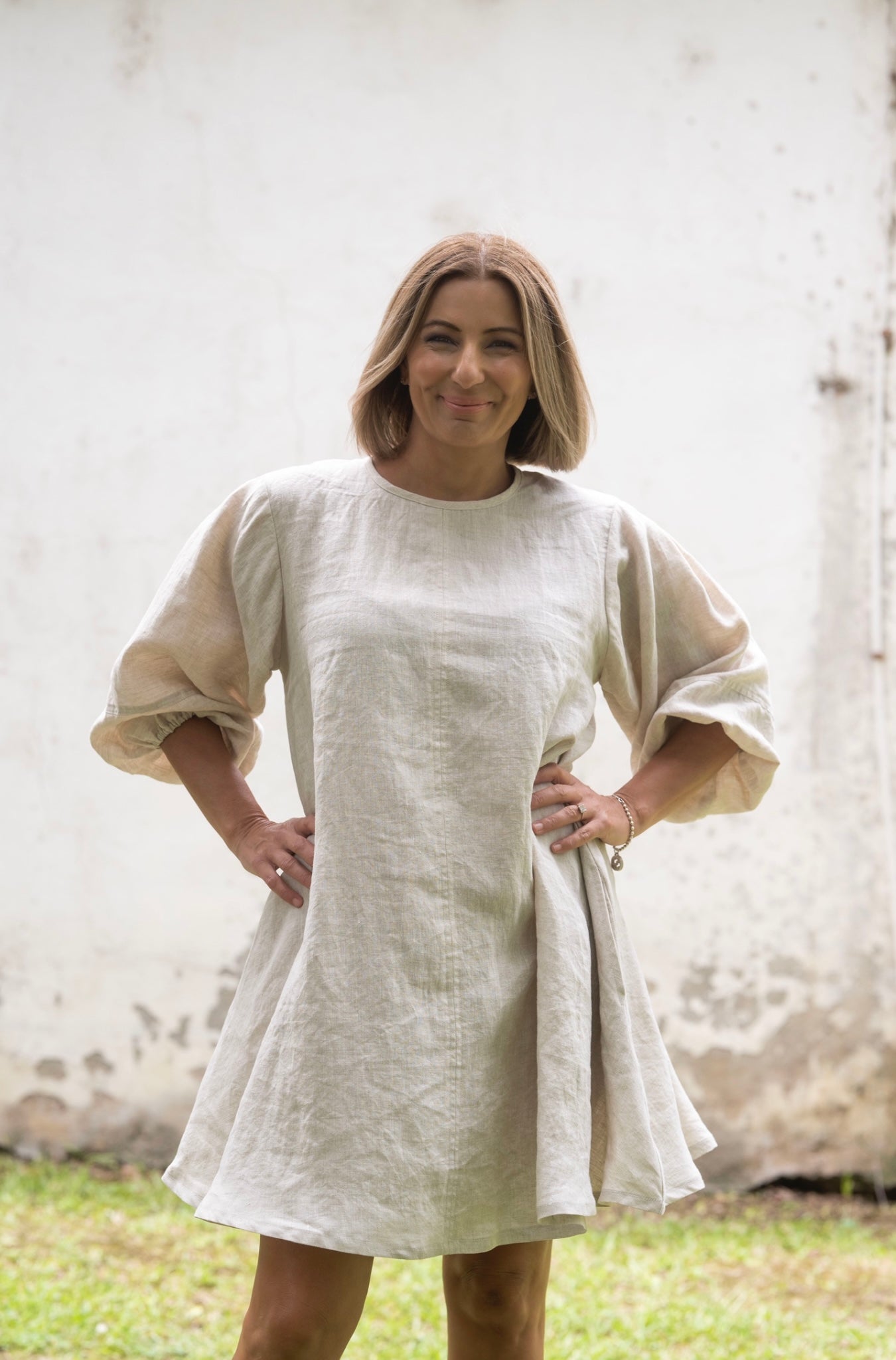 Sasha Linen Dress - Ecru