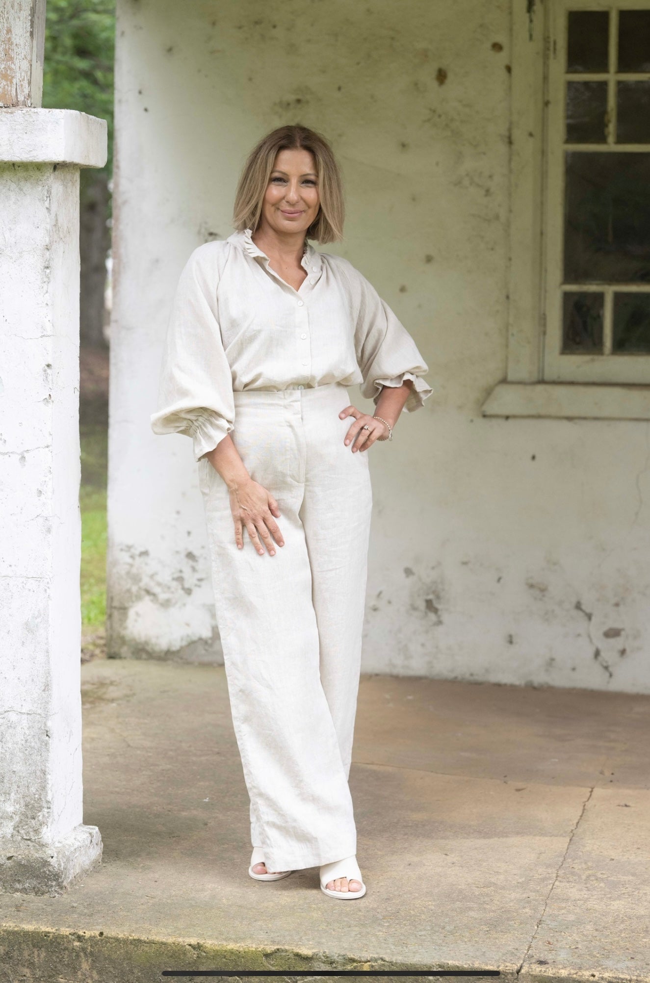 Ginny Linen Pants - Ecru