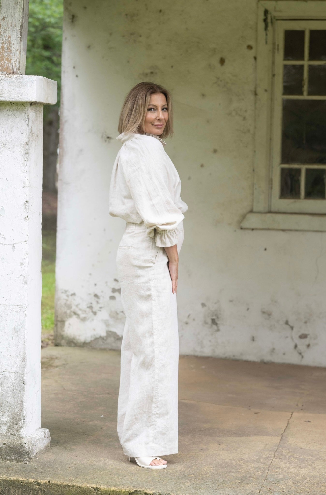 Ginny Linen Pants - Ecru