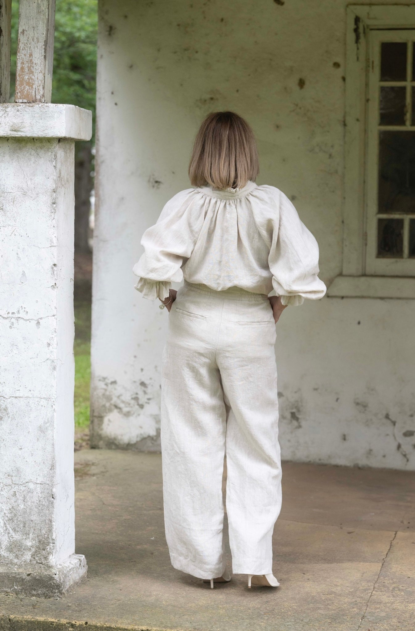 Ginny Linen Pants - Ecru