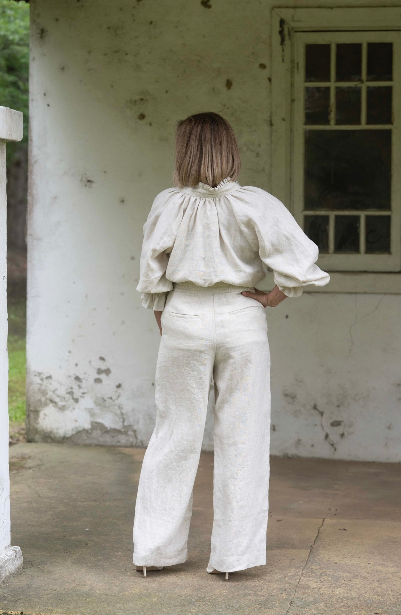 Ginny Linen Pants - Ecru