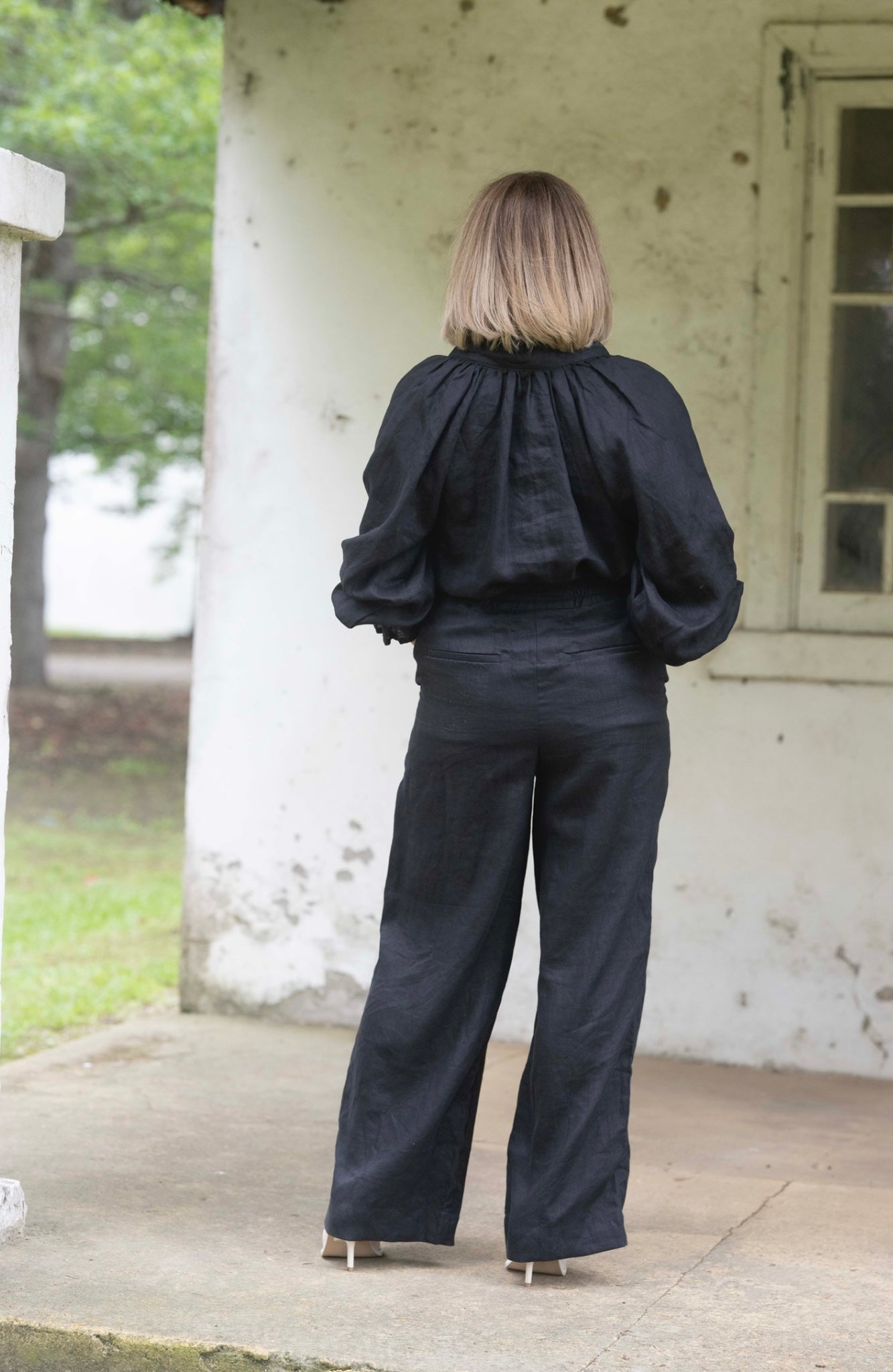 Ginny Linen Pants - Black