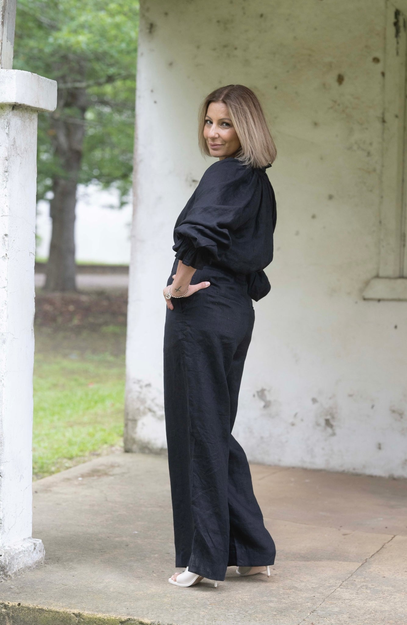 Ginny Linen Pants - Black