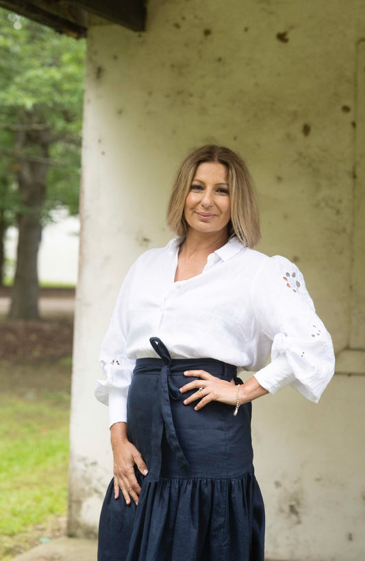 Bowie Linen Shirt - White