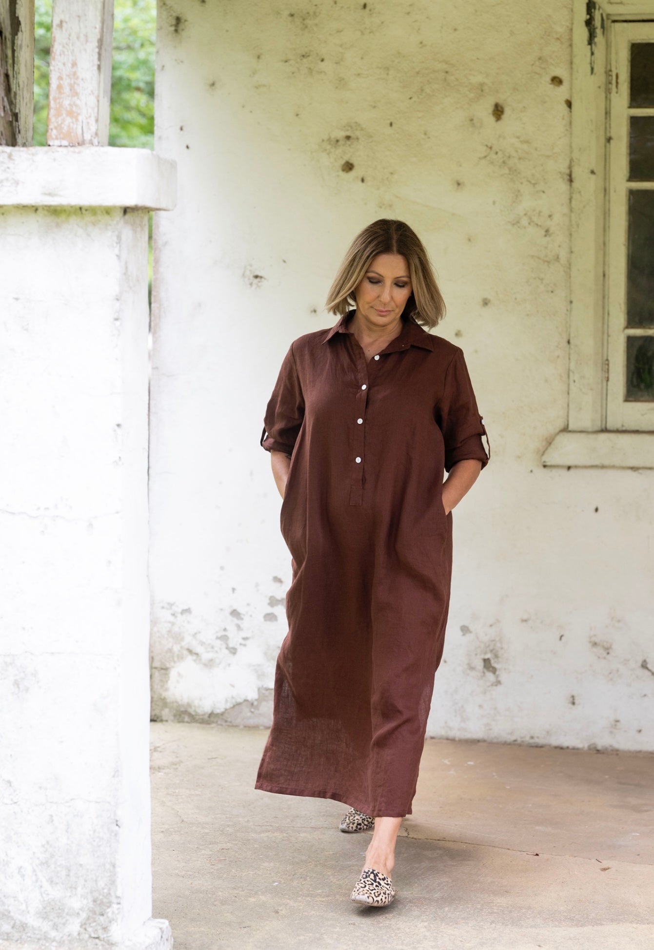 Maple Linen Dress - Sorrel