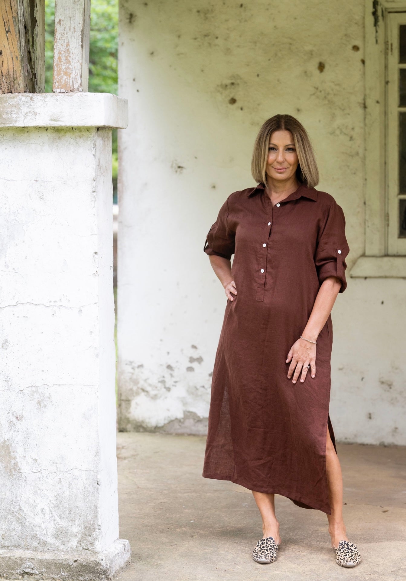 Maple Linen Dress - Sorrel