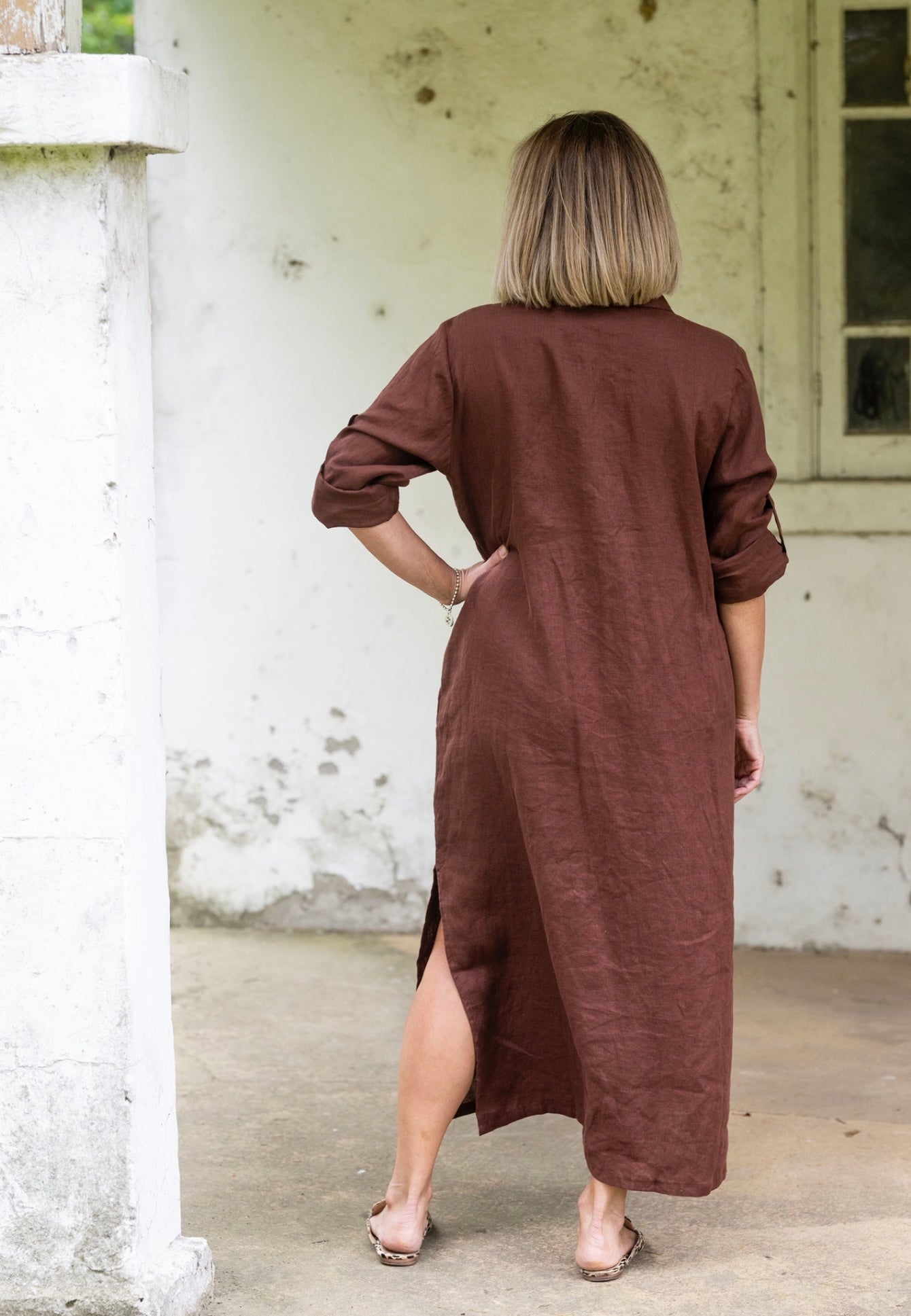 Maple Linen Dress - Sorrel