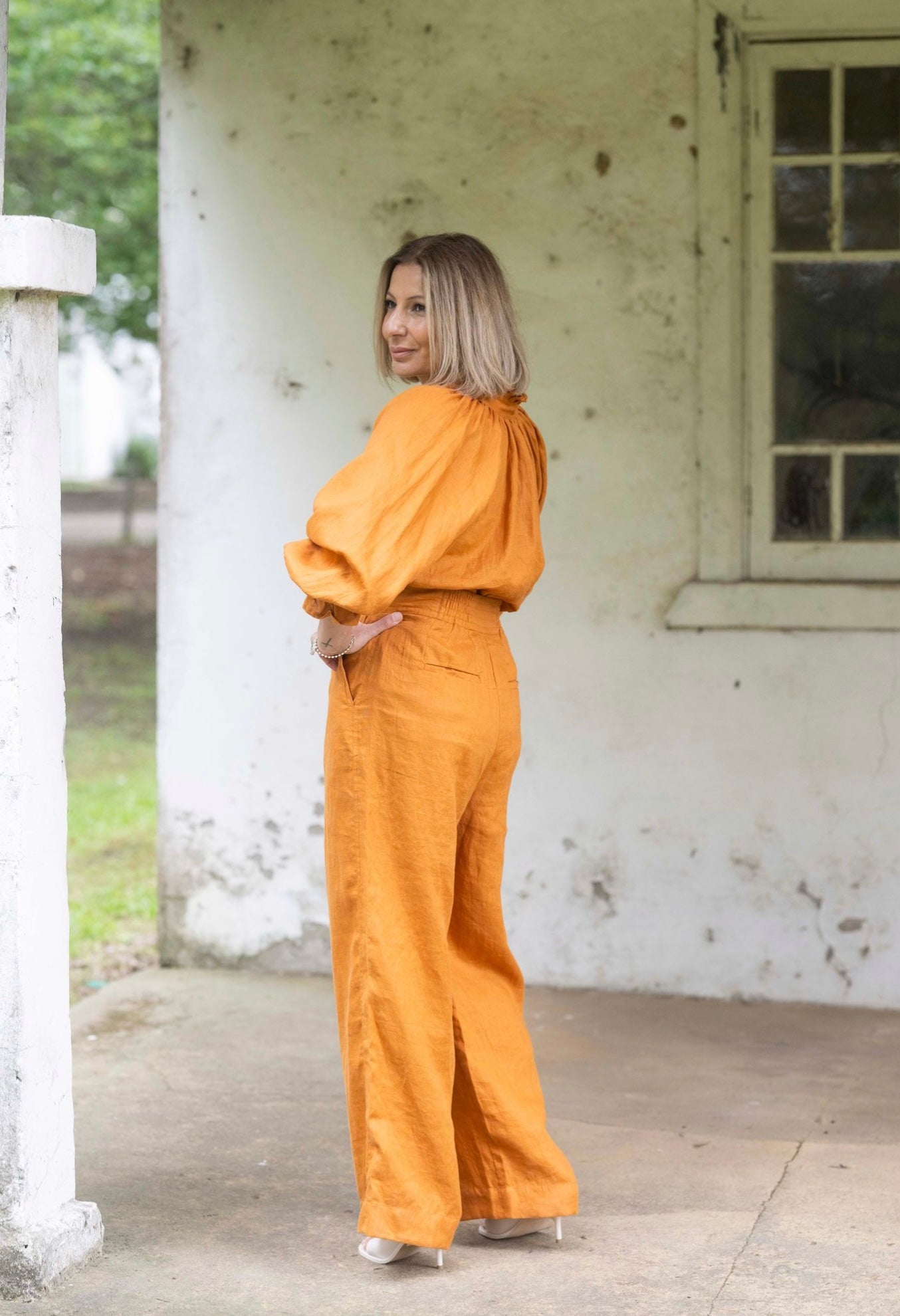 Daisy Linen Top - Marigold
