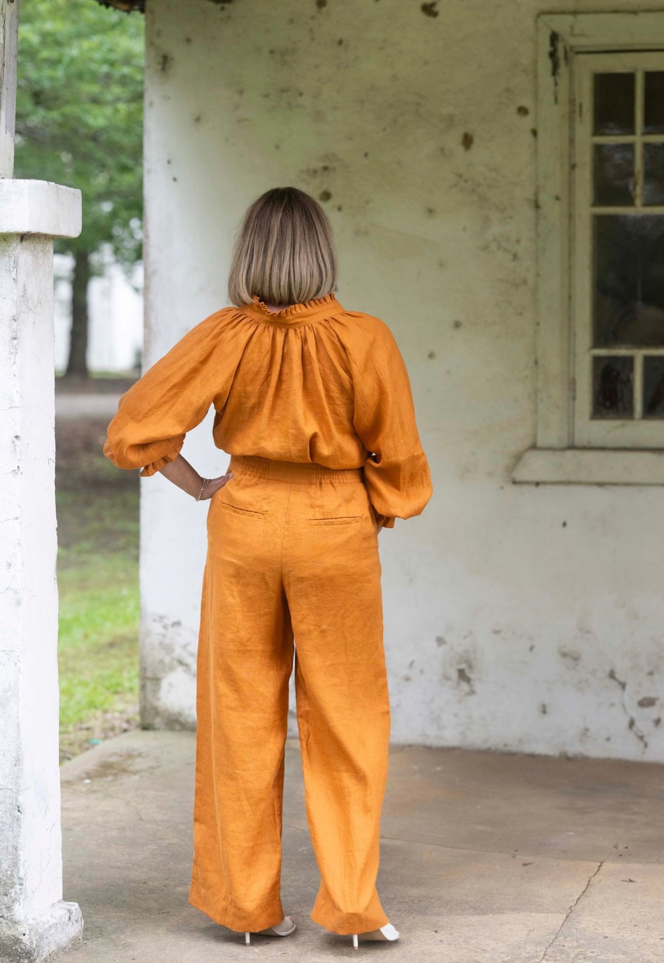 Daisy Linen Top - Marigold