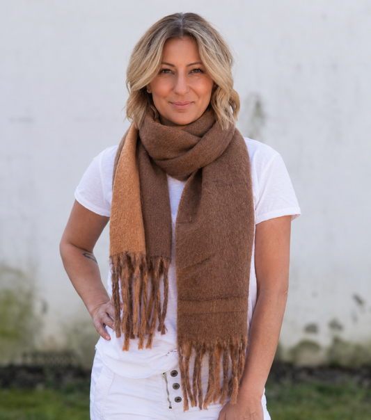 Sienna Scarf - Chocolate and Caramel