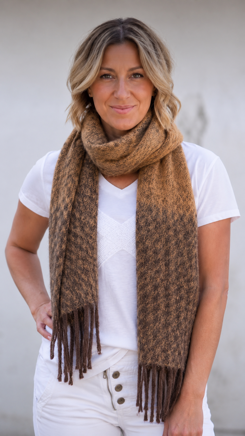 Sienna Scarf - Coffee and Chocolate
