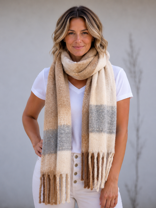 Sienna Scarf - The Neutrals Stripe