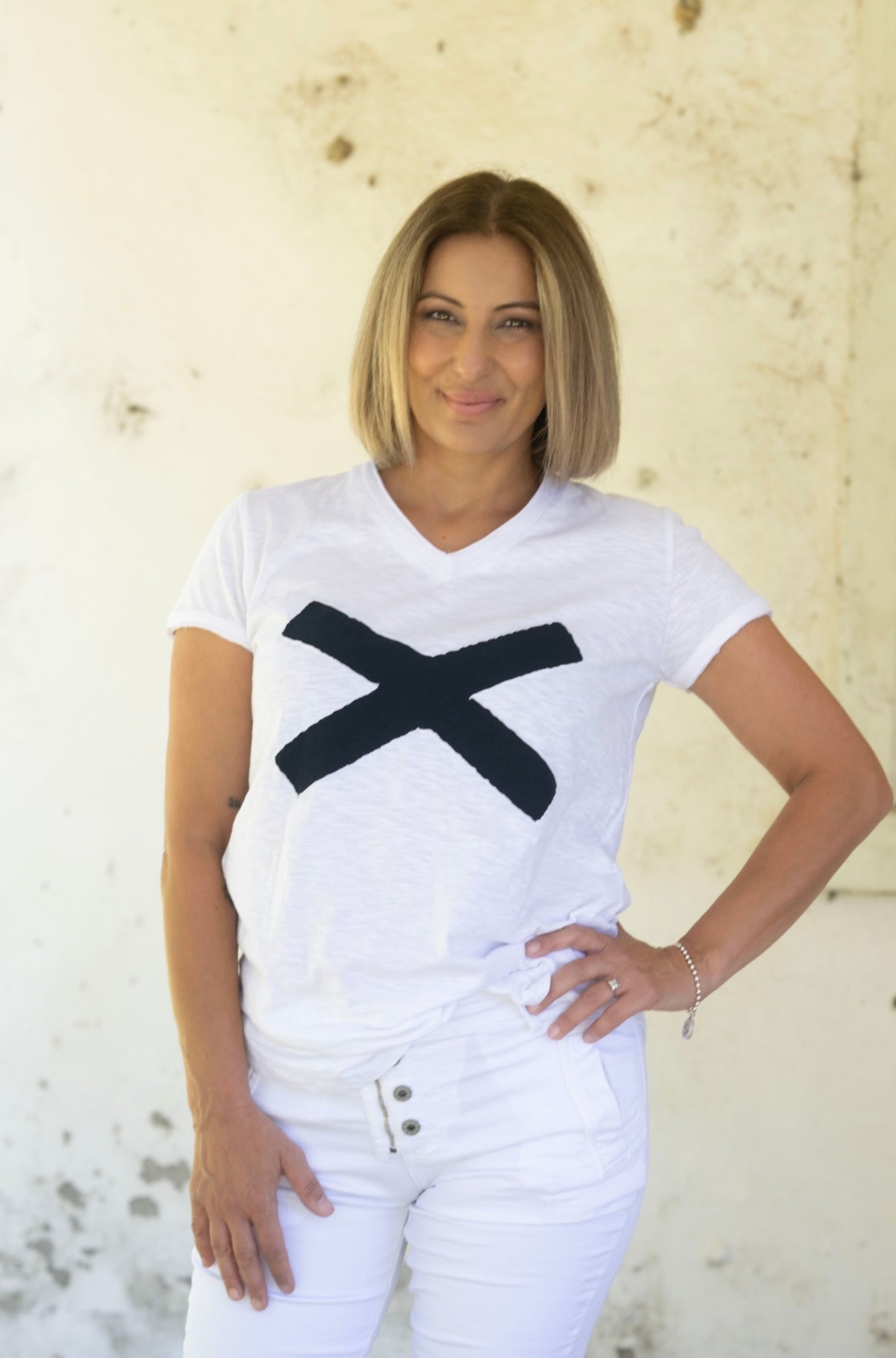 Wanderlust X T-shirt White/Navy Cross