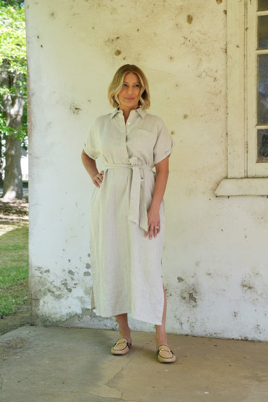 Martha Linen Dress - Ecru