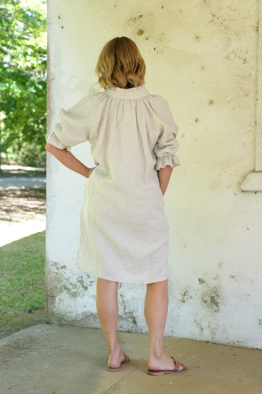 Dahlia linen dress - Ecru