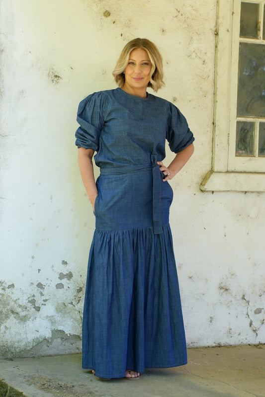 Liv Skirt - Chambray