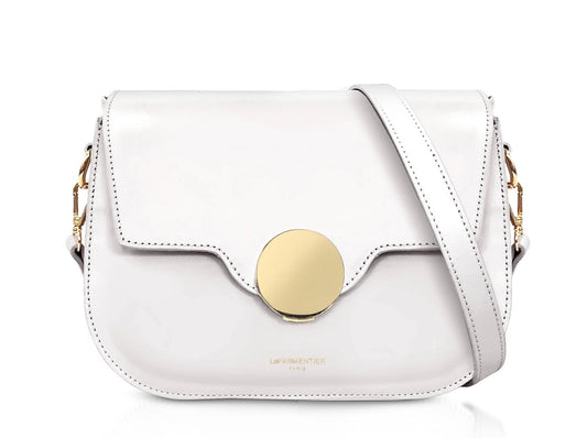 LeParmentier San Pedro Leather Shoulder Bag - White