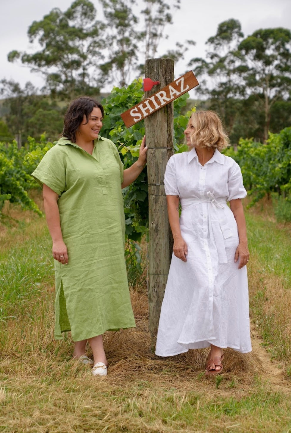 Fleur Linen Dress - White