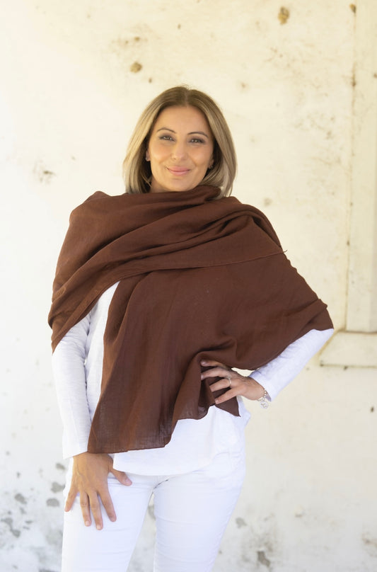 Ava Linen Scarf - Sorrel