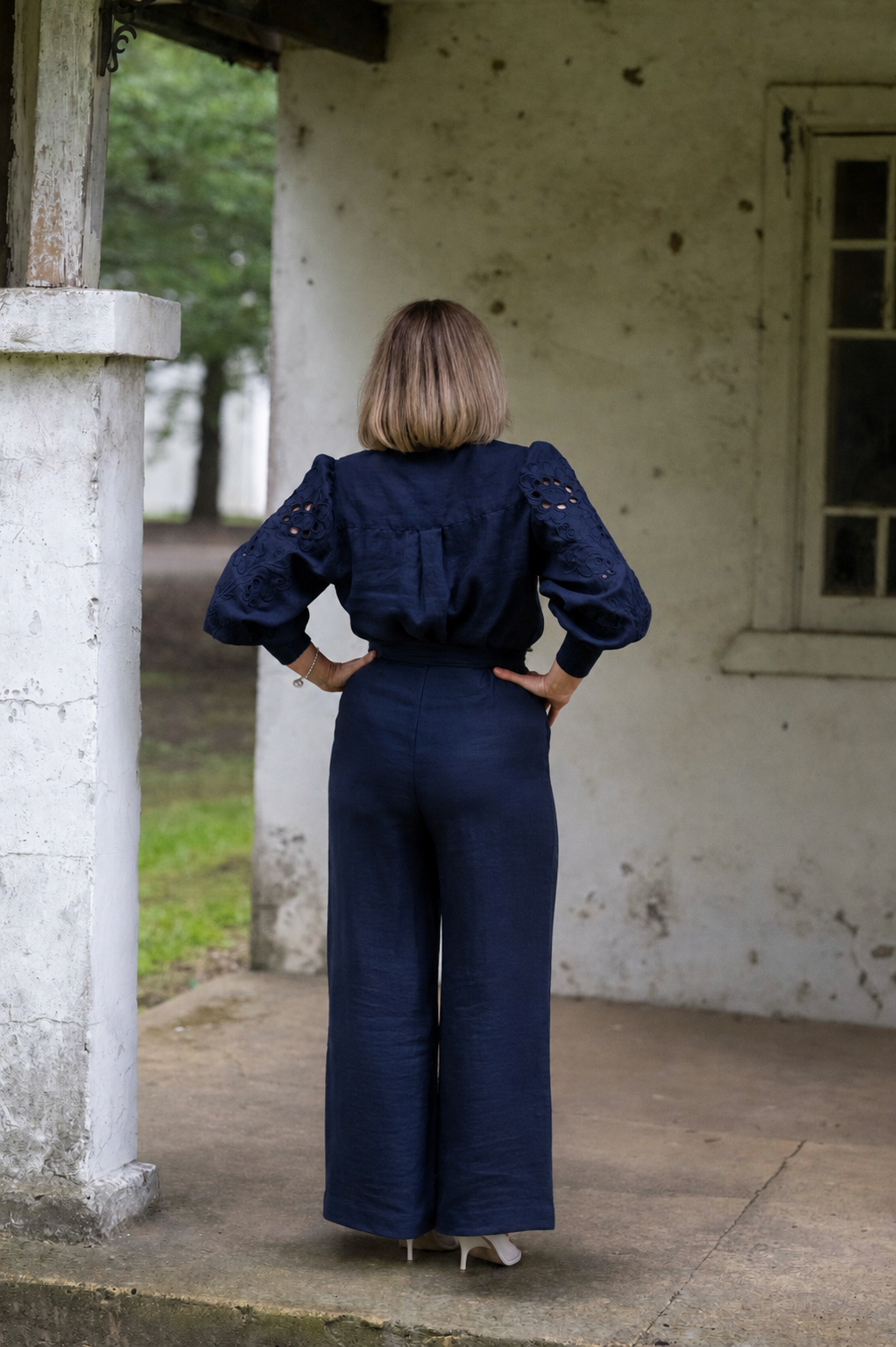 Bowie Linen Shirt - Navy