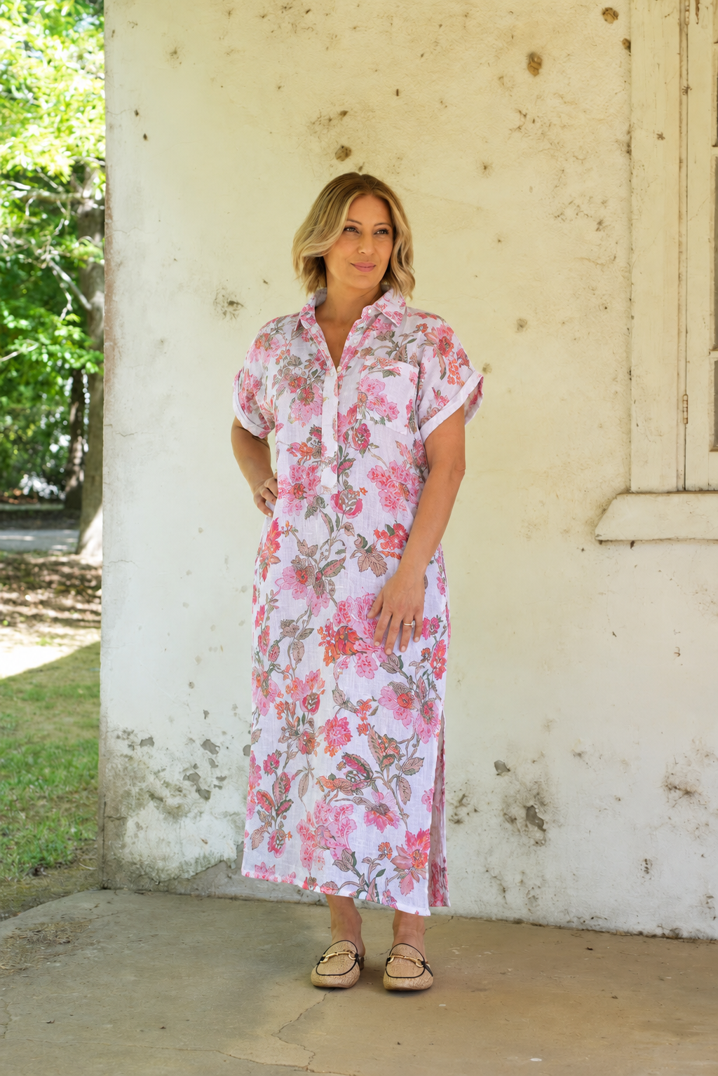 Martha Dress - White Floral
