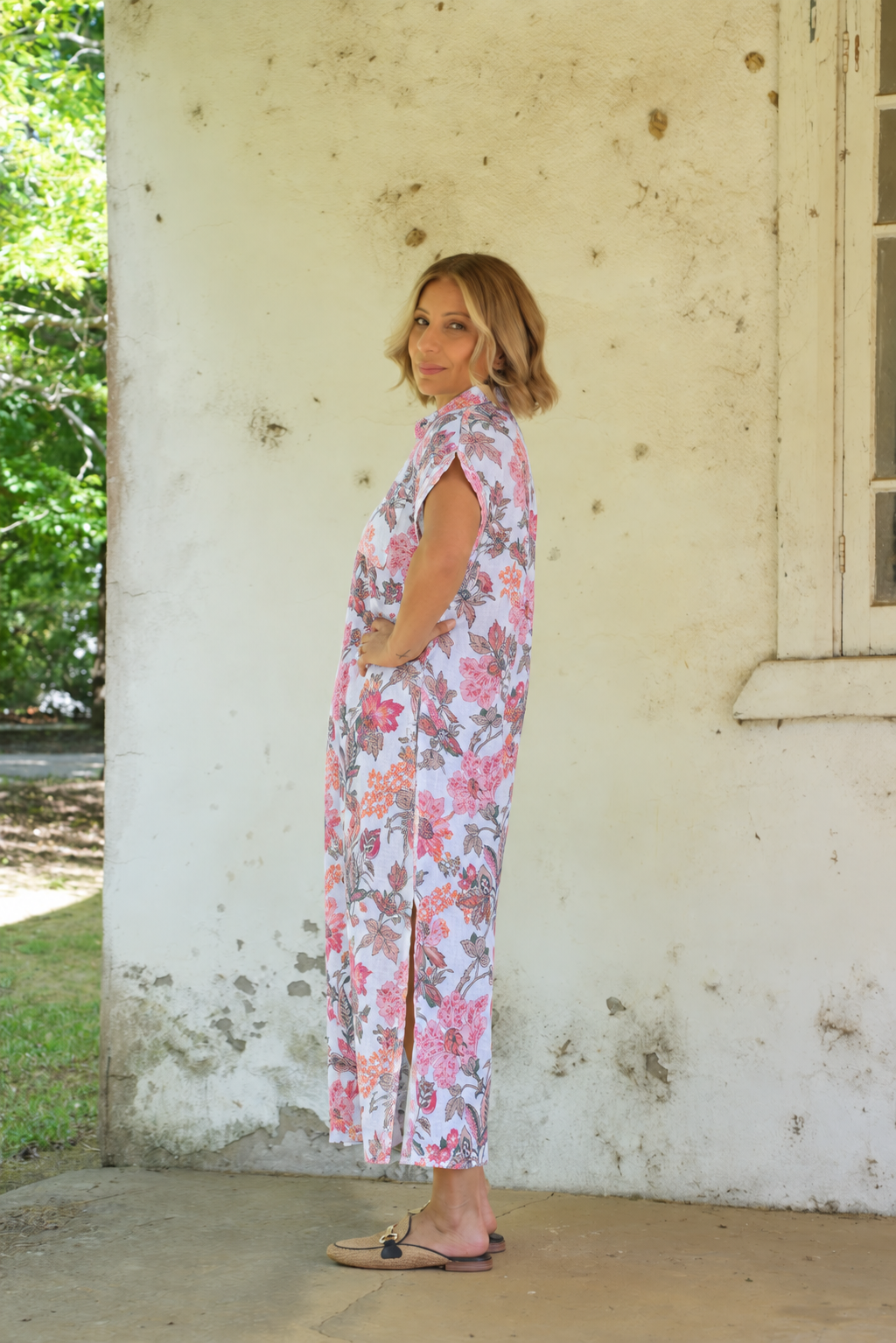 Martha Dress - White Floral