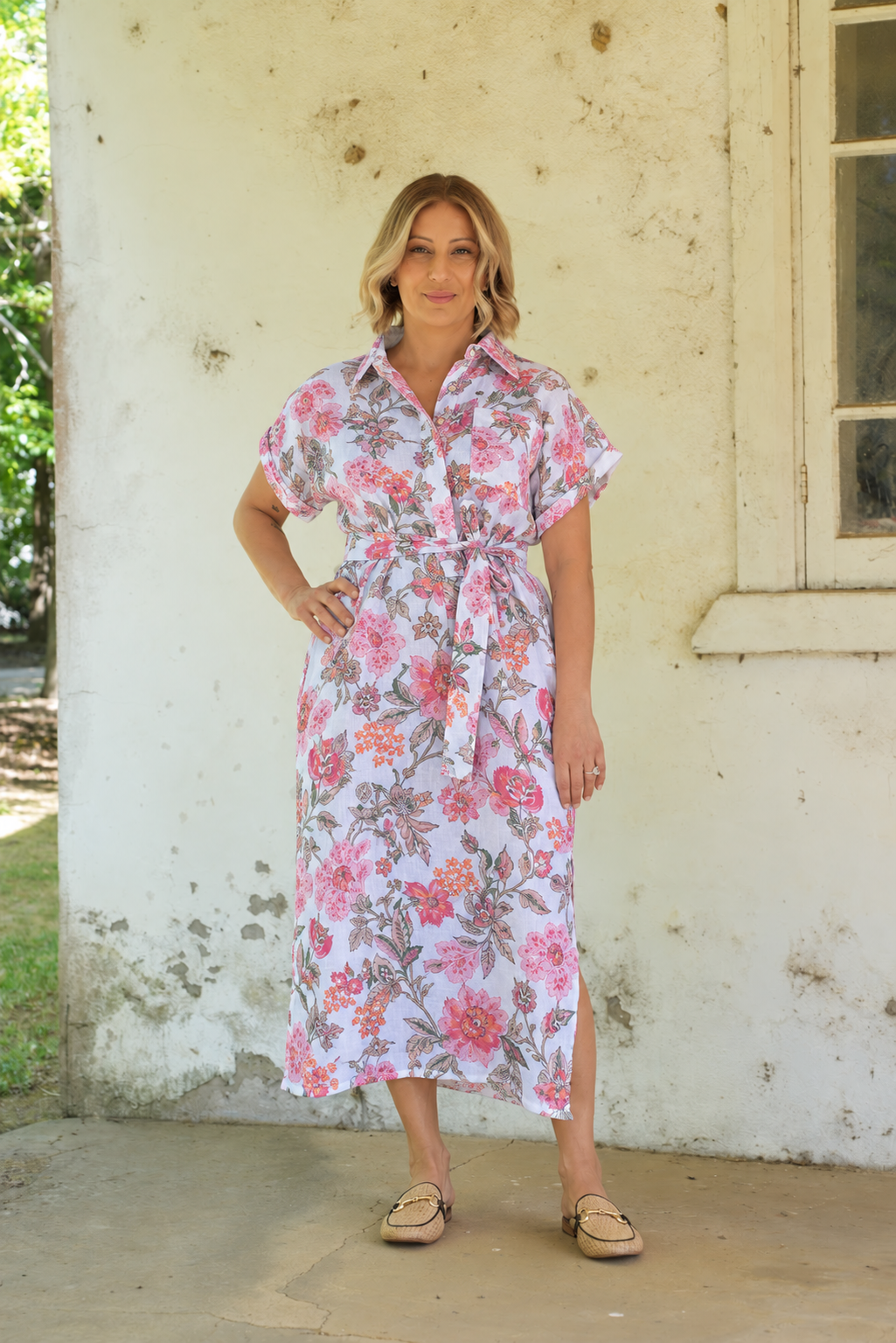 Martha Dress - White Floral