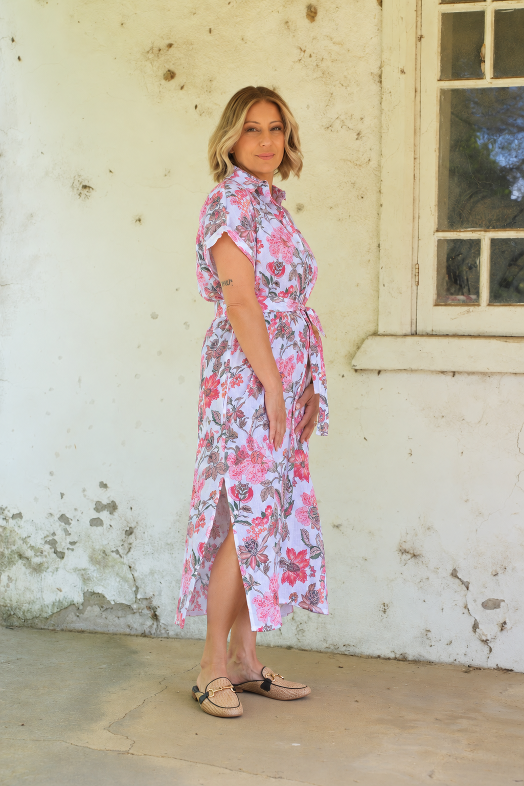 Martha Dress - White Floral