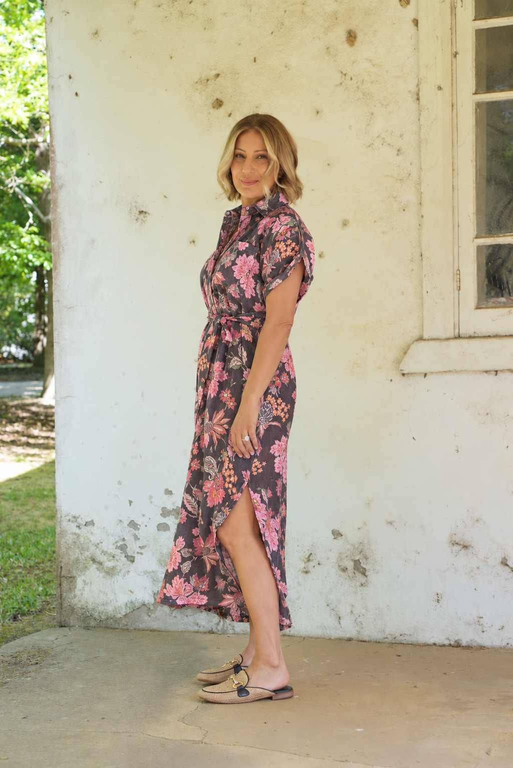 Martha Dress - Espresso Floral