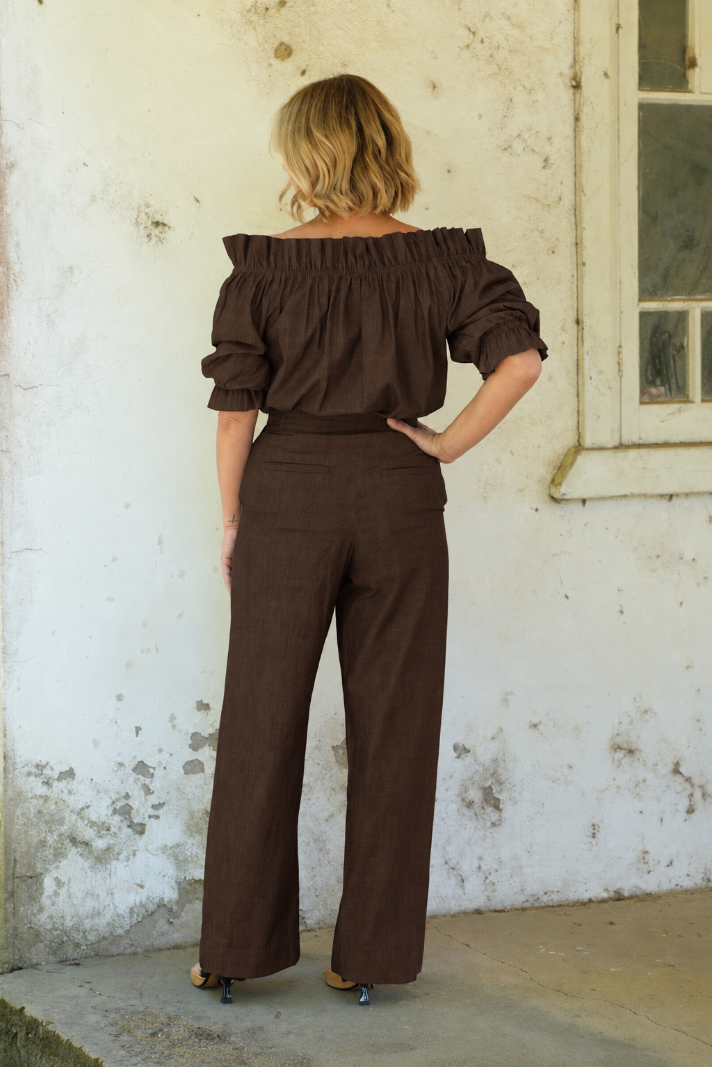 Ginny Linen Pants - Espresso